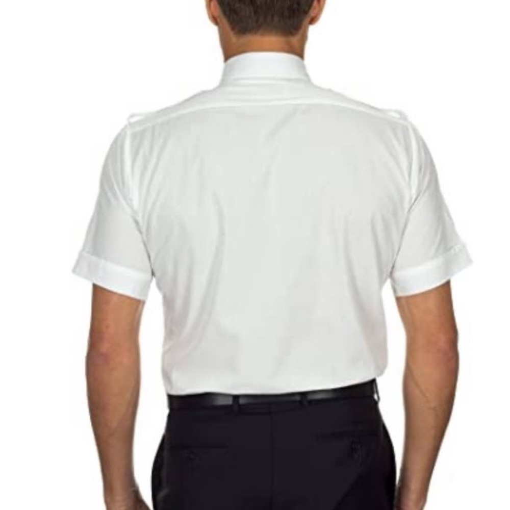 Van Heusen Short Sleeve Non-Iron Pilot Shirt - Picture 2 of 8